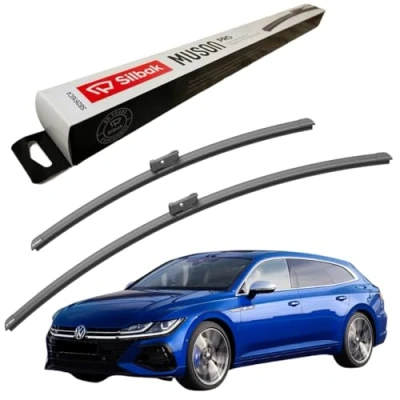 Image of Silbak Windscreen Wipers, fits for VW ARTEON SHOOTING BRAKE (06/2020 ONWARDS) Front Wiper Blades, 650mm/480mm