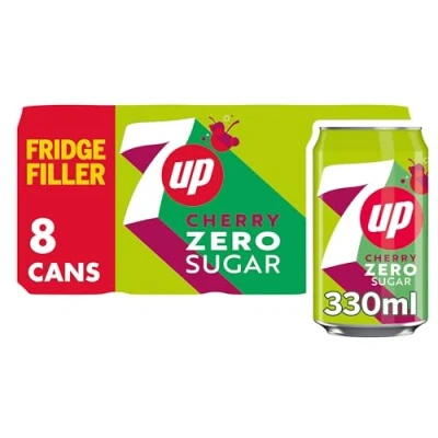 Image of 7UP Cherry, zero sugar, 8 x 330ml