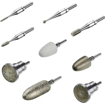 Image of Beurer MP 60 Manicure Pedicure Tool Set with 9 Sapphire and Felt Tips for Hand Foot Care