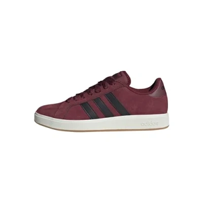 Image of adidas Men&#039;s Grand Court Base 00s Shoes, Shadow Red/Core Black/Off White, 9.5 UK