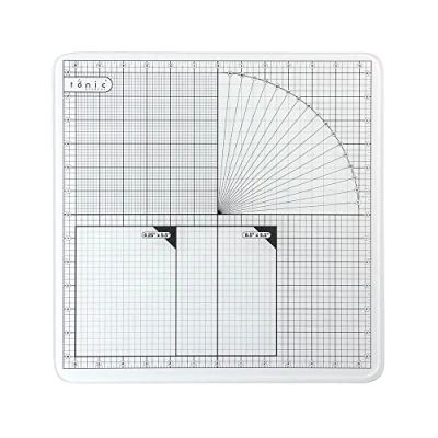 Image of Tonic Studios 350e 12 x mm Glass Cutting Mat, White/ Green