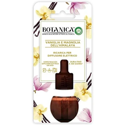 Image of Airwick Botanica Electric Refill, 1 Piece, Vanilla &amp; Himalayan Magnolia Oil, 18ml, Brown, Area Deodorizer