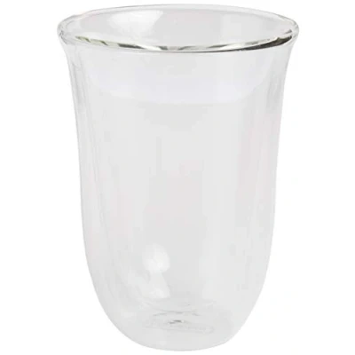 Image of Delonghi 5513214611 Coffee Glass Transparent 2 Pieces (E) 220 ml Glasses (Transparent, Glass, (E), Clear, ml, 117 mm)