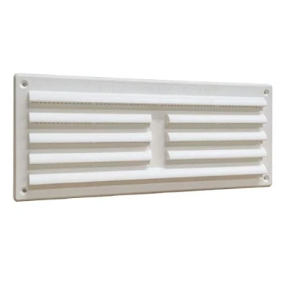 Image of TIMCO 1207WF White Timloc 9x3 Plastic Internal Louvre Grille Vent Fly Screen