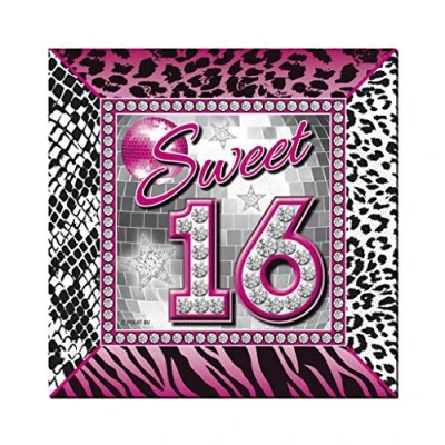 Image of Folat Sweet 16 Napkins Pink 25x25 cm 20 pieces