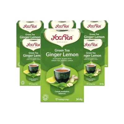 Image of Yogi Tea, Green Tea Ginger Lemon, Organic Herbal Blend of and 6 Packs x 17 Bags (102 Teabags Total)