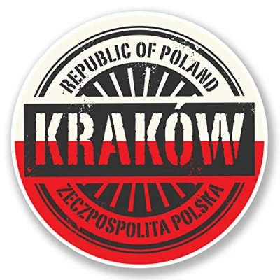 Image of 2 x 10cm Krakow Poland Vinyl Sticker Laptop Car Travel Luggage Tag Polish #6572 (10cm 10cm)