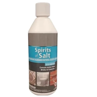 Image of 2x 500ml Traditional Spirit of Salt Multi Purpose Drain Cleaner Dissolves Effectively Unblock Toilets &amp; Drains Unblocker Remove Stubborn Limescale Buildup In