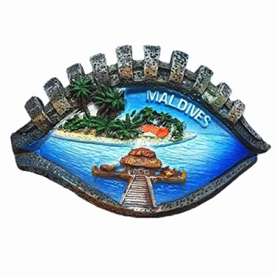 Image of 3D Maldives souvenir fridge magnet,Home &amp; kitchen decor refrigerator magnet