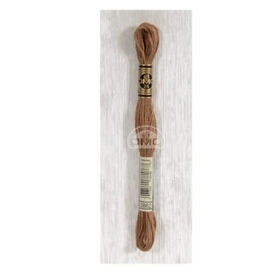 Image of DMC 117MC 3862 Cotton Embroidery Floss, Brown, 8 Metres