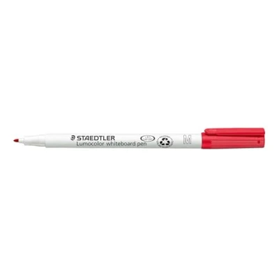 Image of STAEDTLER 301 2 Lumocolor Whiteboard Marker Pen, 1mm Line Width Red(Box of 10)