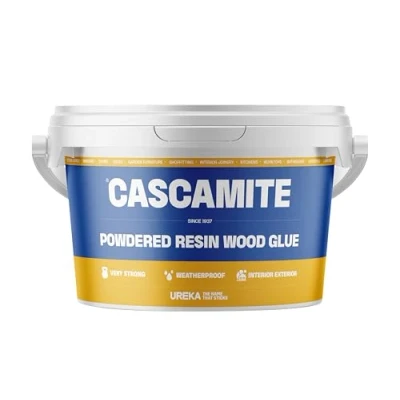 Image of Cascamite Adhesive Powdered Resin Wood Glue, Weatherproof, Strong bond, Used for Joinery, Cabinetmaking, and General Woodworking 125g