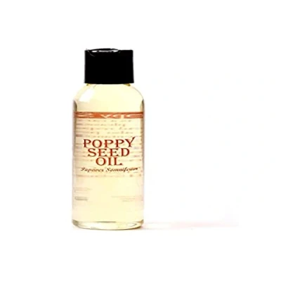 Image of Mystic Moments Poppy Seed Carrier Oil 125ml Pure &amp; Natural Perfect For Hair, Face, Nails, Aromatherapy, Massage and Dilution Vegan GMO Free
