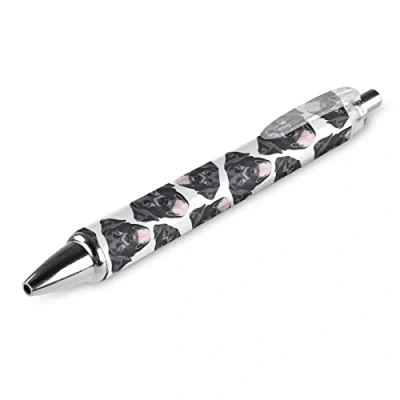 Image of Black Labrador Retractable Ballpoint Pen Blue Ink Ball Point Pens Work for Men Women 1 PCS