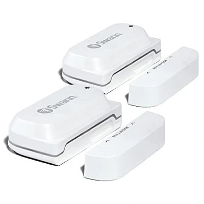 Image of Swann Wi Fi Window/Door Alert Sensor 2 Pack. Easy Installation (Permanent or Temporary), Connected, Battery Powered, No Hub Required, Alerts to Your Smartphone &amp; Control Using App