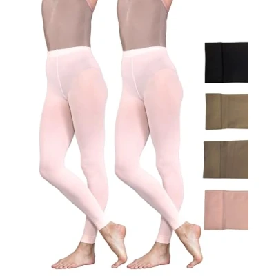 Image of 2 Pairs Dance Ballet Footless Tights (Age 11 13) (Pink)