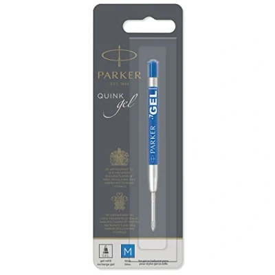 Image of Parker Gel Pen Refill Medium Tip (0.7mm) Blue QUINK Ink 1 Count