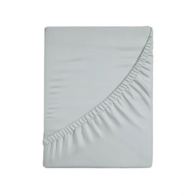 Image of Fitted Bottom Sheet for Double Bed, Plain Dyed Sheet, 4 Sides, 100% Cotton Jersey, 170/180 x 190/200 cm, Grey