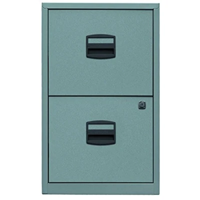 Image of Bisley PFA Home Filers A4 Metal Filing 2 Drawer Cabinet Silver