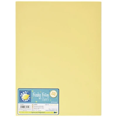 Image of Craft Planet 9inch x 12inch Funky Foam Ivory (Pack of 12 Sheets)