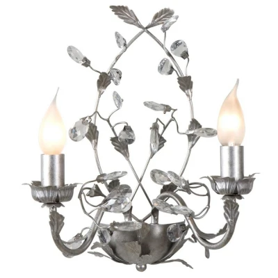 Image of Chelange 2 Light Candle Wall Brushed Silver