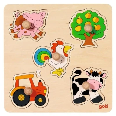 Image of Goki 57546 In The Countryside, Lift Out Puzzle, Basic, Mixed