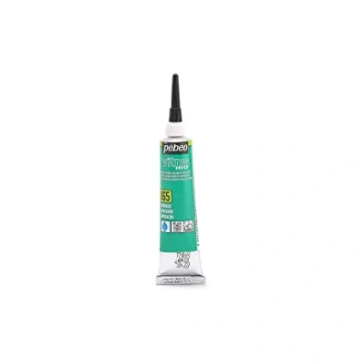 Image of Pebeo Vitrea 160 Glass Paint Outliner 20 Milliliter Tube, Emerald,Emerald, 114065