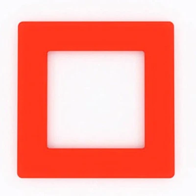 Image of Focus Plastics SINGLE LIGHT SWITCH SOCKET COLOURED ACRYLIC SURROUND FINGER PLATE HUGE COLOUR CHOICE (Red)
