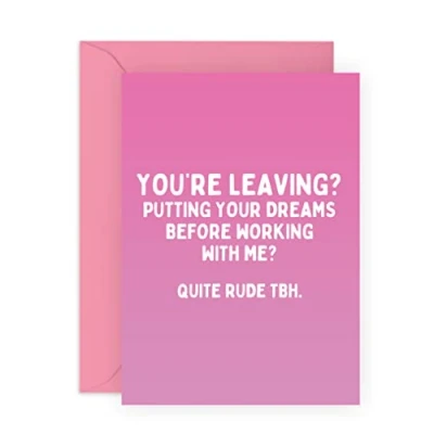 Image of Central 23 Leaving Cards for Women &#039;You&#039;re Leaving&#039; Goodbye Card Men Gifts Friends &amp; Colleague New Job Him Her Comes with Fun Stickers Recyclable