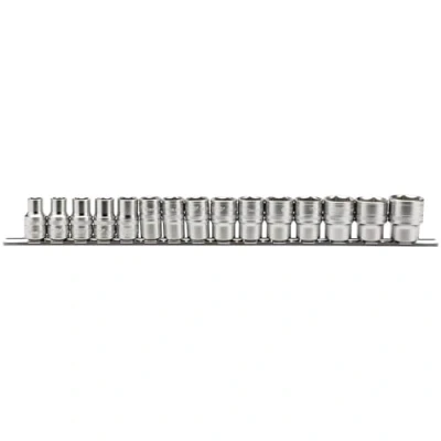 Image of Draper Metric Socket on a Metal Rail, 1/2&quot; Sq. Dr. (15 Piece)