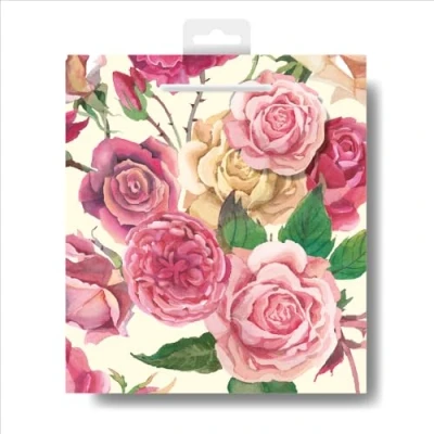 Image of Emma Bridgewater Roses Medium Gift Bag Wrapping Accessory 613982 by Woodmansterne