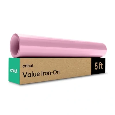 Image of Cricut Value Iron on Pink 12 in x 5 ft (1)