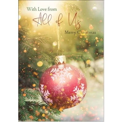 Image of doodlecards From All Of Us Christmas Card Tree Bauble Large A4 Size for with Plain Envelope