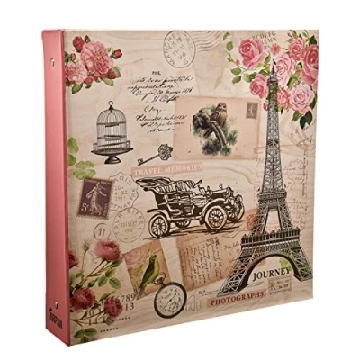 Image of Arpan Large Happy Memories Slip In Case RingBinder Photo Album Holds 500 Photos 6&#039;&#039; x 4&#039;&#039; Vintage Owl