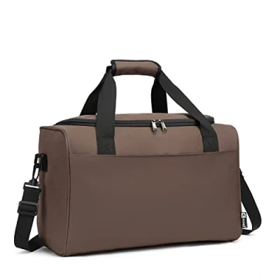 Image of Kono 40x20x25 Under The Seat Holdall Cabin Hand Luggage Carry On Travel Bag 20L (Brown)