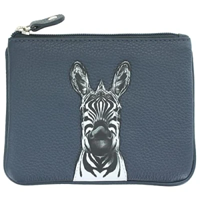 Image of Mala Leather Zuri Collection Coin Purse RFID Blocking 4256_62 Navy