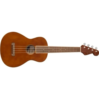 Image of Fender Avalon Tenor Ukulele for Adults and Kids, Basswood Construction, Walnut Fingerboard, Classic Stratocaster Headstock, in Natural