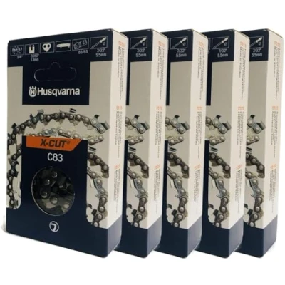 Image of Husqvarna 585550084 24&quot; C83 X Cut Chain 3/8&quot; .050&quot; 84 DL 5 Pack