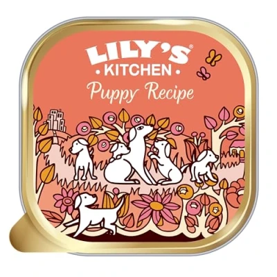 Image of Lily&#039;s Kitchen Natural Puppy Dog Food Wet Trays Recipe with Chicken Complete Meal Recipes (12 x 150g)