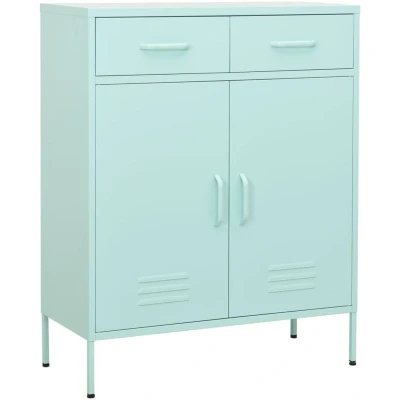 Image of vidaXL Storage Cabinet Mint 80x35x101.5 cm Steel