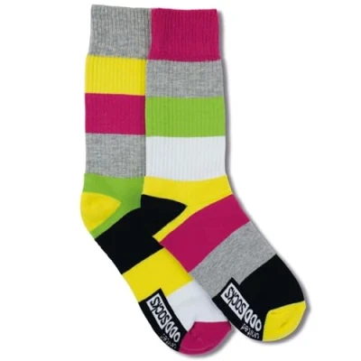 Image of United Oddsocks Sunny Gyms Pair of Sports Socks men UK 6 11. Oddly different sport socks,gift for Multicolour