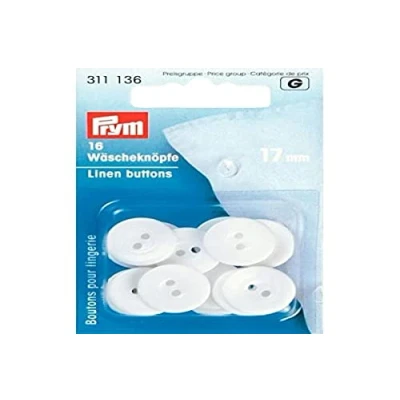 Image of Prym Buttons, White, 26&#039;&#039; 17 mm