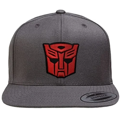 Image of Transformers Officially Licensed Autobots 3D Patch Premium Snapback Cap (Dark Grey), One Size