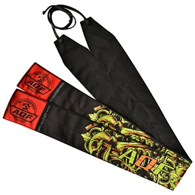 Image of AQF Wrist Wraps Weight Lifting Gym Training Support 35&quot; Green Skull