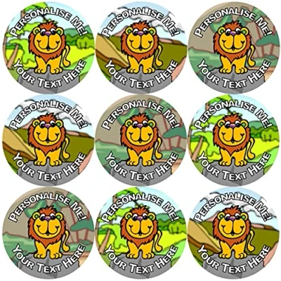 Image of 144 Personalised Lion Rock 30mm Glossy Reward Stickers for School Teachers, Parents