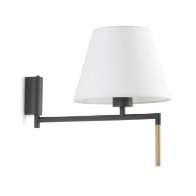 Image of Ron Wall Light with Shade Grey, E27
