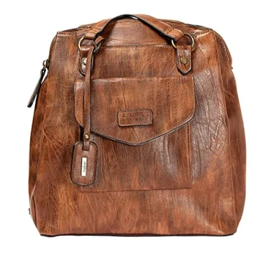 Image of Rieker Women&#039;s H1036 22 Backpack Handbag (Antique Nut), Brown (Nuss Antik), 32x12x31 Centimeters (B x H T)