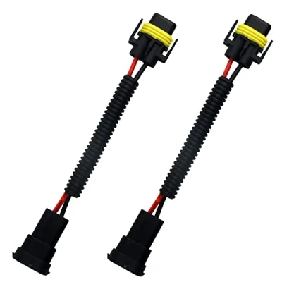Image of WMYCONGCONG 2 PCS H8 H9 H11 Extension Wiring Harness Sockets Male Female Connector Pigtail Adapter for Headlights Fog Lights
