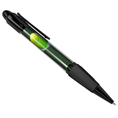 Image of 1 x Yellow Tennis Ball Sports Black Ballpoint Pen Student #2358