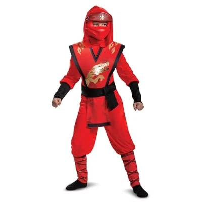 Image of DISGUISE Boy&#039;s DIS105409 Kai Ninjago Deluxe Costume, Red, Medium